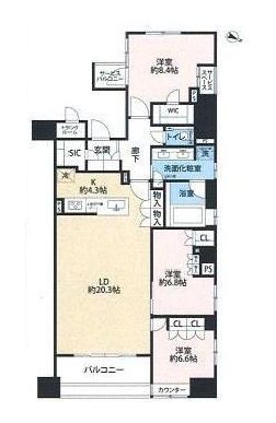 プラウド千代田淡路町 12階 間取り図