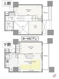 レジディア東銀座 1203 間取り図