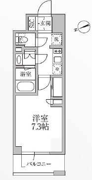 レジディア新御徒町2 513 間取り図