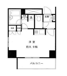 スカイグランデ汐留 6階 間取り図