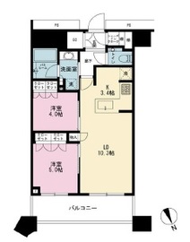 勝どきザ・タワー 26階 間取り図