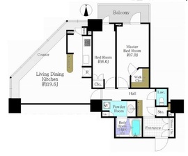 ラグナタワー 2階 間取り図