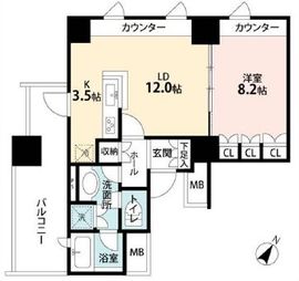 番町パークハウス 2階 間取り図