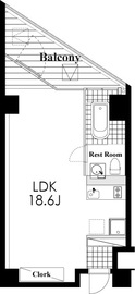 カスタリア広尾 701 間取り図