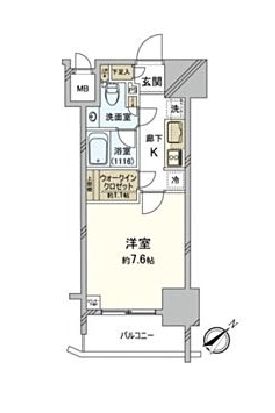 パークリュクス白金高輪 9階 間取り図