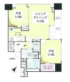 シティハウス月島駅前ベイブリーズコート 3階 間取り図