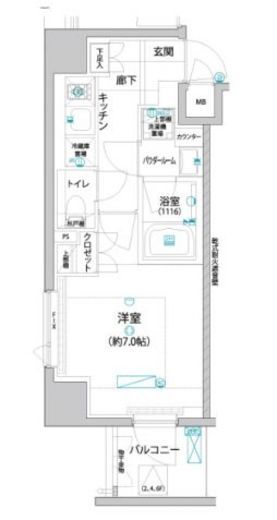 アバンテ勝どき 503 間取り図