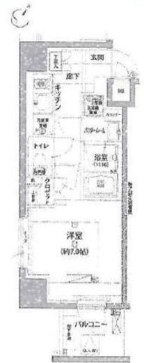 アヴァンテ勝どき 603 間取り図