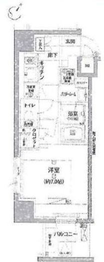 アバンテ勝どき 603 間取り図