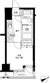 カスタリア日本橋 1103 間取り図