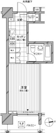 カスタリア麻布十番七面坂 602 間取り図