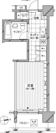 カスタリア麻布十番七面坂 807 間取り図