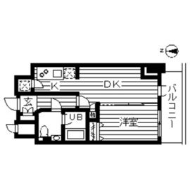 ドゥーエ幡ヶ谷 1106 間取り図