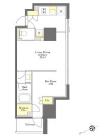 プライムメゾン大塚 1706 間取り図