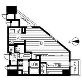 ドゥーエ幡ヶ谷 1705 間取り図