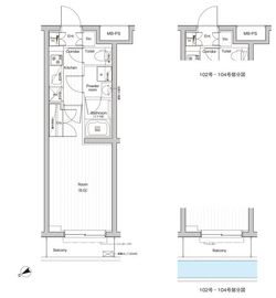 プレミアムキューブジー三軒茶屋 1階 間取り図