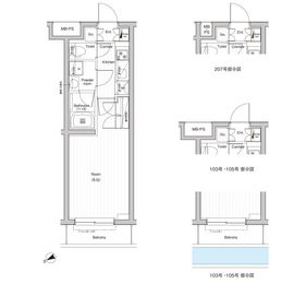 プレミアムキューブジー三軒茶屋 2階 間取り図