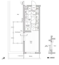 プレミアムキューブジー三軒茶屋 3階 間取り図