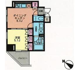 プライムアーバン目黒青葉台 502 間取り図