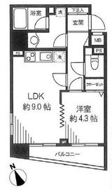 プライブ恵比寿 4階 間取り図