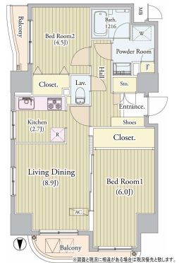 センテニアルタワー 1104 間取り図