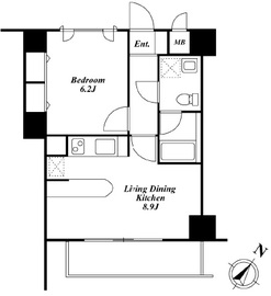 Roppongi Residences 704 間取り図