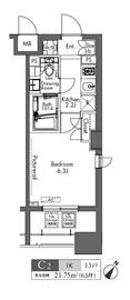 プラウドフラット三軒茶屋 401 間取り図