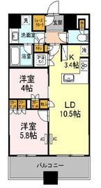 勝どきザ・タワー 10階 間取り図