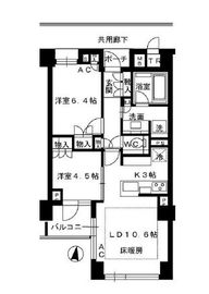 プラウド四谷大京町 4階 間取り図