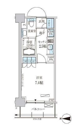 パークアクシス菊川ステーションゲート 507 間取り図