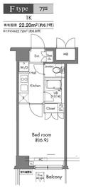 プラウドフラット早稲田 103 間取り図