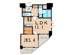 クレヴィア南麻布 3階 間取り図