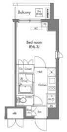 プラウドフラット早稲田 802 間取り図