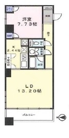 ドゥーエ清澄白河 805 間取り図