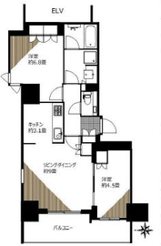 ブランズ錦糸町 6階 間取り図