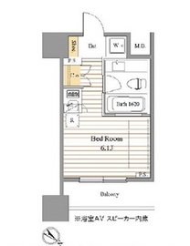 レジディア東銀座 203 間取り図