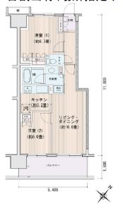 エスティメゾン豊洲レジデンス C508 間取り図