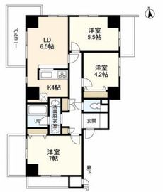 グランドゥール広尾 7階 間取り図