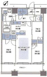 勝どきザ・タワー 48階 間取り図