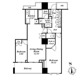 ブランズ麻布狸穴町 4階 間取り図