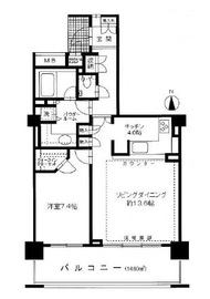 神楽坂アインスタワー 6階 間取り図