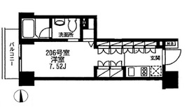 カスタリア戸越駅前 206 間取り図