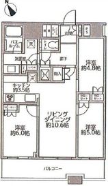 勝どきザ・タワー 8階 間取り図