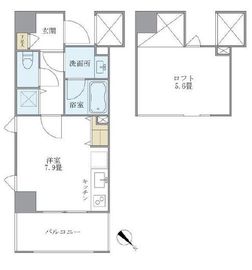 八ツ山三和ハウス 407 間取り図