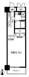 レジディア上野御徒町 1305 間取り図