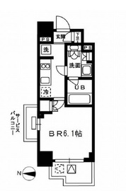 レジディア新宿イースト3 701 間取り図