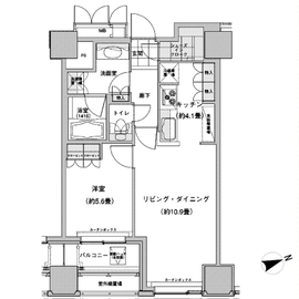 ウエストパークタワー池袋 511 間取り図