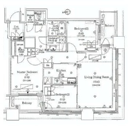 クレストプライムタワー芝 9階 間取り図