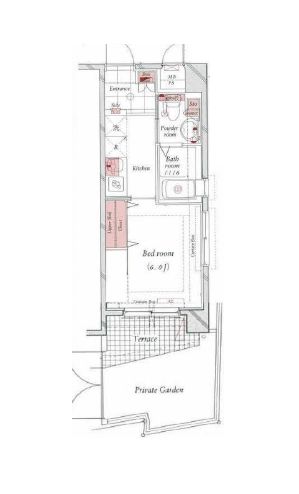 アクシア千駄ヶ谷 1階 間取り図
