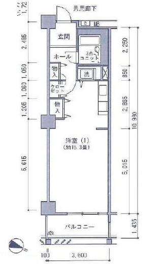アクティ目黒駅前 1号棟 603 間取り図